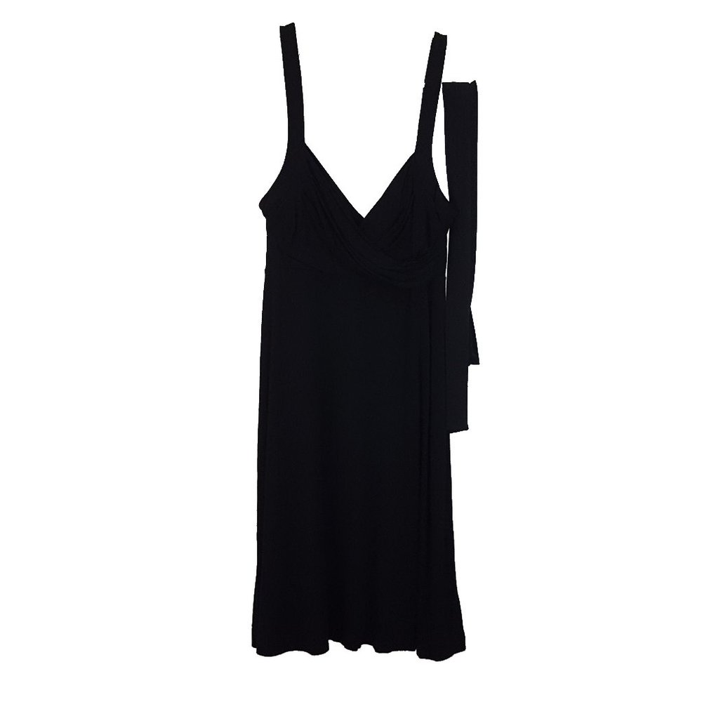 BCBG MaxAzria Sleeveless Belted Dress Solid Black